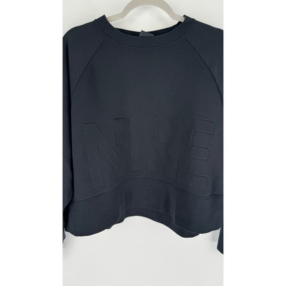 Nike Dry Versa Cropped Training Pullover Sweatshirt CD8793 Womens Large Black - Picture 8 of 12